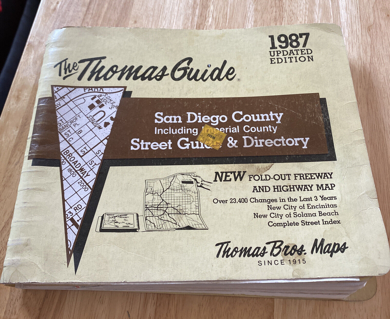 1987 Thomas Guide for the city of San DIego